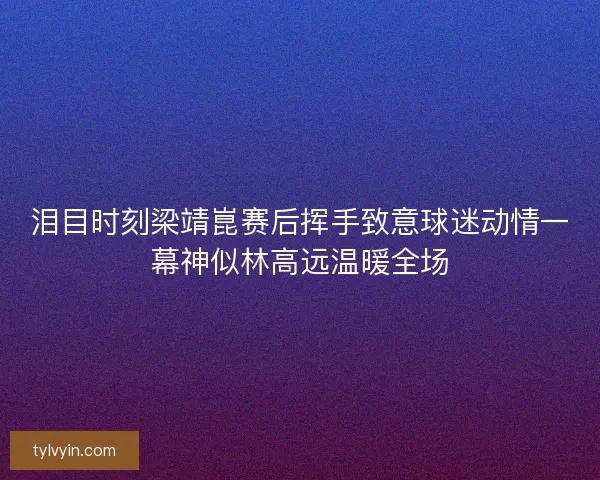 泪目时刻梁靖崑赛后挥手致意球迷动情一幕神似林高远温暖全场 泪目时刻梁靖崑赛后挥手致意球迷动情一幕神似林高远温暖全场
